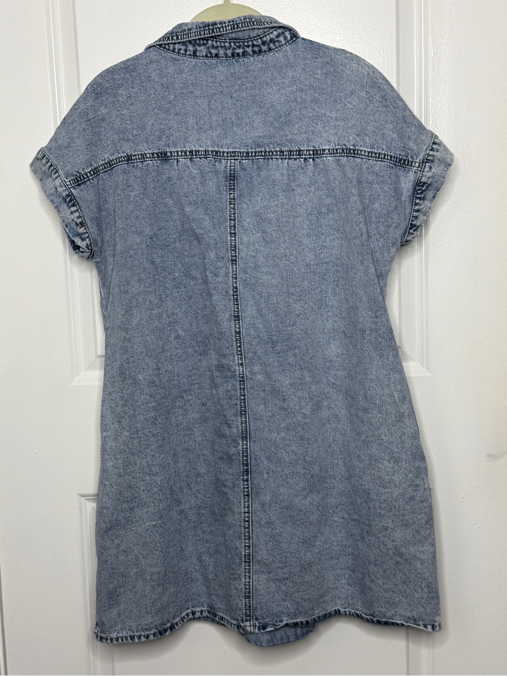 Luvamia Sz S Acid Washed Blue Denim Tunic Shirt Dress | GUC - Picture 6 of 6